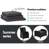 NNEDSZ Recliner Chair Sun lounge Setting Outdoor Furniture Patio Wicker Sofa
