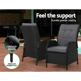NNEDSZ Recliner Chair Sun lounge Setting Outdoor Furniture Patio Wicker Sofa