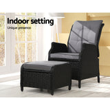 NNEDSZ Recliner Chair Sun lounge Setting Outdoor Furniture Patio Wicker Sofa