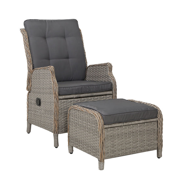 NNEDSZ Recliner Chair Sun lounge Outdoor Setting Patio Furniture Wicker Sofa