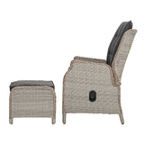 NNEDSZ Recliner Chair Sun lounge Outdoor Setting Patio Furniture Wicker Sofa