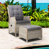 NNEDSZ Recliner Chair Sun lounge Outdoor Setting Patio Furniture Wicker Sofa