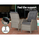 NNEDSZ Recliner Chair Sun lounge Outdoor Setting Patio Furniture Wicker Sofa