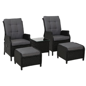 NNEDSZ Recliner Chairs Sun lounge Setting Outdoor Furniture Patio Garden Wicker