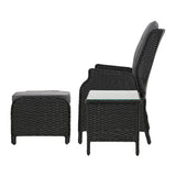 NNEDSZ Recliner Chairs Sun lounge Setting Outdoor Furniture Patio Garden Wicker