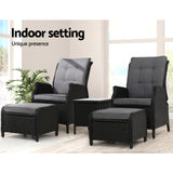 NNEDSZ Recliner Chairs Sun lounge Setting Outdoor Furniture Patio Garden Wicker