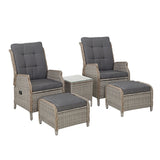NNEDSZ Recliner Chairs Sun lounge Outdoor Setting Patio Furniture Garden Wicker