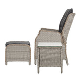 NNEDSZ Recliner Chairs Sun lounge Outdoor Setting Patio Furniture Garden Wicker