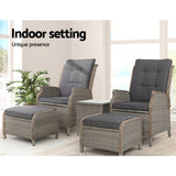 NNEDSZ Recliner Chairs Sun lounge Outdoor Setting Patio Furniture Garden Wicker