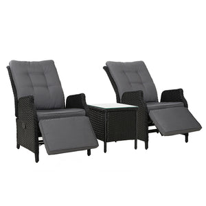 NNEDSZ Recliner Chairs Sun lounge Setting Outdoor Furniture Patio Wicker Sofa