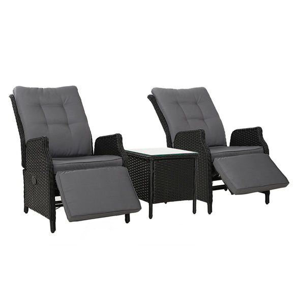 NNEDSZ Recliner Chairs Sun lounge Setting Outdoor Furniture Patio Wicker Sofa