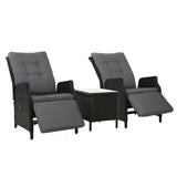 NNEDSZ Recliner Chairs Sun lounge Setting Outdoor Furniture Patio Wicker Sofa