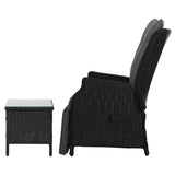 NNEDSZ Recliner Chairs Sun lounge Setting Outdoor Furniture Patio Wicker Sofa