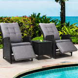 NNEDSZ Recliner Chairs Sun lounge Setting Outdoor Furniture Patio Wicker Sofa