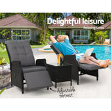 NNEDSZ Recliner Chairs Sun lounge Setting Outdoor Furniture Patio Wicker Sofa