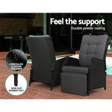 NNEDSZ Recliner Chairs Sun lounge Setting Outdoor Furniture Patio Wicker Sofa