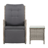 NNEDSZ Recliner Chairs Outdoor Sun lounge Setting Patio Furniture Wicker Sofa
