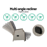 NNEDSZ Recliner Chairs Outdoor Sun lounge Setting Patio Furniture Wicker Sofa