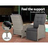NNEDSZ Recliner Chairs Outdoor Sun lounge Setting Patio Furniture Wicker Sofa