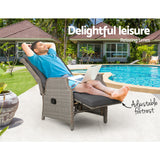 NNEDSZ Sun lounge Setting Recliner Chair Outdoor Furniture Patio Wicker Sofa