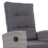 NNEDSZ Set of 2 Sun lounge Recliner Chair Wicker Lounger Sofa Day Bed Outdoor Chairs Patio Furniture Garden Cushion Ottoman Gardeon