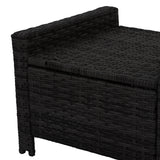 NNEDSZ Outdoor Setting Recliner Chair Table Set Wicker lounge Patio Furniture Black