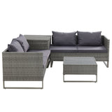 NNEDSZ Outdoor Sofa Furniture Garden Couch Lounge Set Patio Wicker Table Chairs