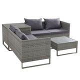 NNEDSZ Outdoor Sofa Furniture Garden Couch Lounge Set Patio Wicker Table Chairs