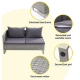 NNEDSZ Outdoor Sofa Furniture Garden Couch Lounge Set Patio Wicker Table Chairs