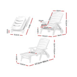 NNEDSZ Sun Lounger Folding Chaise Lounge Chair Wheels Patio Outdoor Furniture