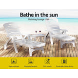 NNEDSZ Sun Lounger Folding Chaise Lounge Chair Wheels Patio Outdoor Furniture