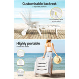 NNEDSZ Sun Lounger Folding Chaise Lounge Chair Wheels Patio Outdoor Furniture