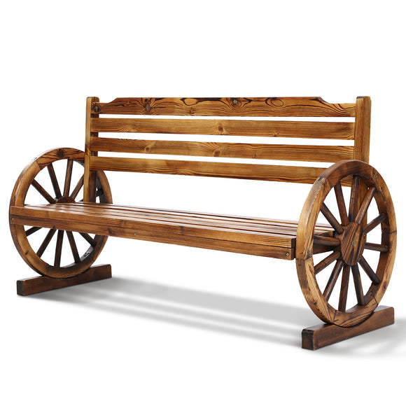 NNEDSZ  Bench Wooden Wagon Chair 3 Seat Outdoor Furniture Backyard Lounge