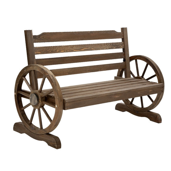 NNEDSZ Park Bench Wooden Wagon Chair Outdoor Garden Backyard Lounge Furniture