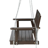 NNEDSZ Porch Swing Chair with Chain Garden Bench Outdoor Furniture Wooden Brown