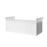 NNEDSZ Outdoor Storage Box Wooden Garden Bench 129cm Chest Tool Toy Sheds XL