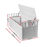 NNEDSZ Outdoor Storage Box Wooden Garden Bench 129cm Chest Tool Toy Sheds XL
