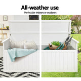 NNEDSZ Outdoor Storage Box Wooden Garden Bench 129cm Chest Tool Toy Sheds XL