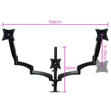 NNEMB Triple Computer Monitor Mount Stand for Desk with 3 Adjustable Arm Holder for 15 to 32 inch Displays