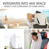 NNEMB Ergonomic Office Desk Chair-Height Adjustable Lumbar Support-Mesh Fabric-Faux Leather-Headrest-White/Black/Red