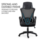 NNEMB Ergonomic Office Desk Chair-Height Adjustable Lumbar Support-Mesh Fabric-Headrest-Black