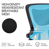 NNEMB Ergonomic Office Desk Chair-10 Position Lumbar Support-Mesh Fabric-Retractable Armrests-Black