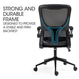 NNEMB Ergonomic Office Desk Chair-10 Position Lumbar Support-Mesh Fabric-Retractable Armrests-Black
