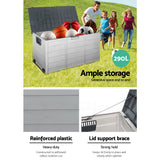 NNEDSZ 290L Outdoor Storage Box - Grey