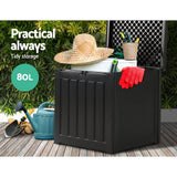 NNEDSZ 80L Outdoor Storage Box Waterproof Container Indoor Garden Toy Tool Shed