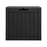 NNEDSZ Gardeon Outdoor Storage Box 118L Container Lockable Indoor Garden Toy Tool Shed Black