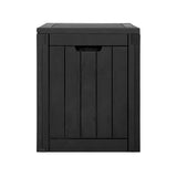NNEDSZ Gardeon Outdoor Storage Box 118L Container Lockable Indoor Garden Toy Tool Shed Black
