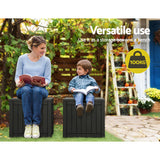 NNEDSZ Gardeon Outdoor Storage Box 118L Container Lockable Indoor Garden Toy Tool Shed Black