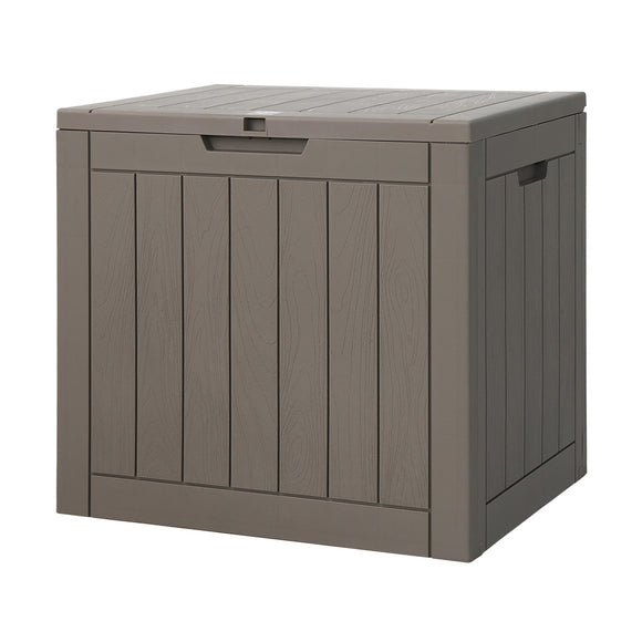 NNEDSZ Gardeon Outdoor Storage Box 118L Container Lockable Indoor Garden Toy Tool Shed Grey