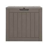 NNEDSZ Gardeon Outdoor Storage Box 118L Container Lockable Indoor Garden Toy Tool Shed Grey